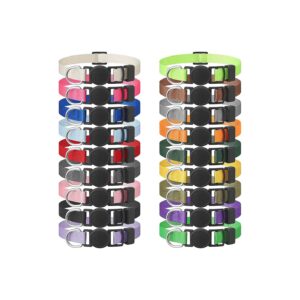 18 PCS Puppy Collars for Small Puppies with Soft Nylon Material and 18 Colors Options