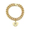 18K Gold Tone Cat Collar with Chew Proof Cuban Link Chain and Engravable Custom Tag