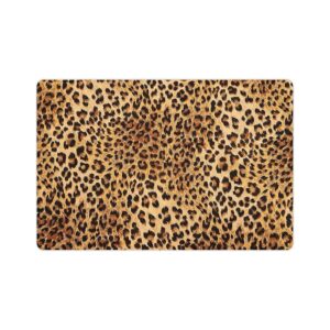 18x12 Non Slip Rubber Pet Mat for Food and Water with Wild Animal Print