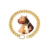 19MM Thick 18K Gold Plated Metal Dog Cuban Link Collar for Canines