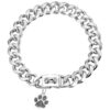 19mm Stainless Steel Dog Chain Collar with Buckle and Dog Tag for Small Medium Large Dogs