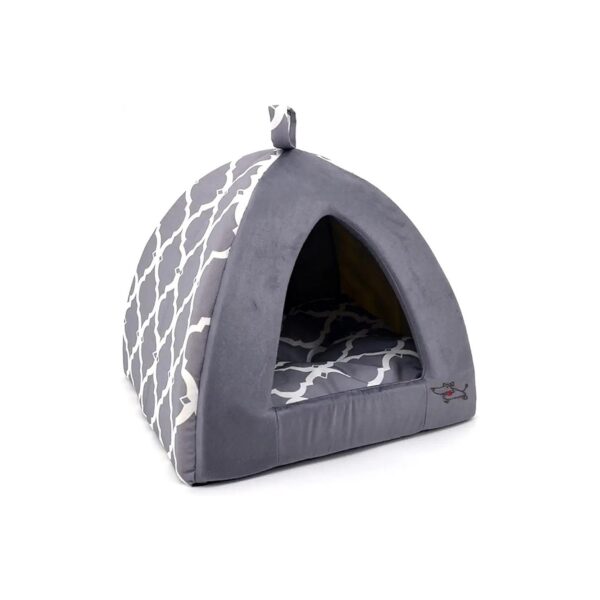 19x19x19 Pet Tent for Dogs and Cats with Faux Suede Lining