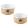 2-Count Small Ceramic Bowls with Non-Slip Bottom, 25 Dia x 2H, Microwave Dishwasher Safe