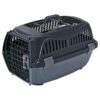 2-Door Smile Pet Carrier for Small Animals, Black, Medium Size