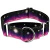 2 Inch Dog Collar in Purple Star Pattern