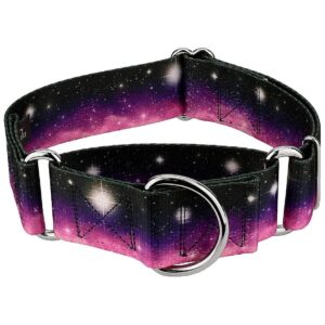 2 Inch Polyester Dog Collar with Tiny White Stars