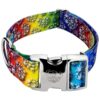 2 Inch Premium Dog Collar with 12 Groovy Ganja Designs for the Ultimate Canine Style