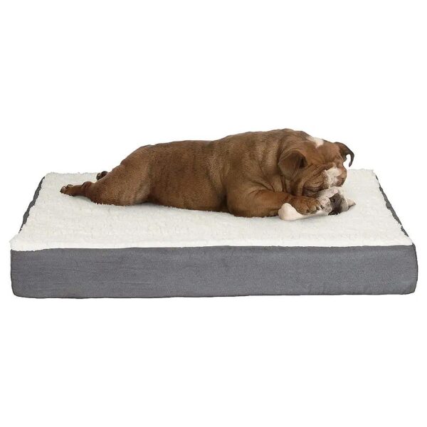 2-Layer Memory Foam and Sherpa Orthopedic Dog Bed for Medium Dogs up to 45lbs