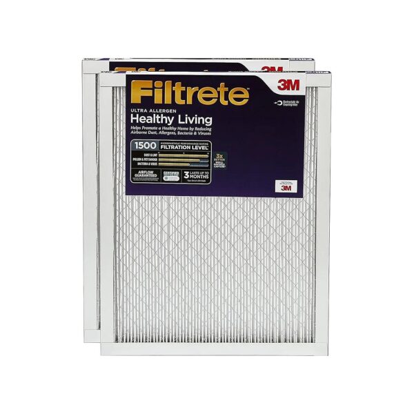 2-Pack 3-Month Furnace Air Filter with Exclusive MERV 12 Technology for a Fresher Home