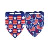 2 Pack 4th of July Dog Bandanas for Dogs and Other Pets Perfect Patriotic Pet Accessory