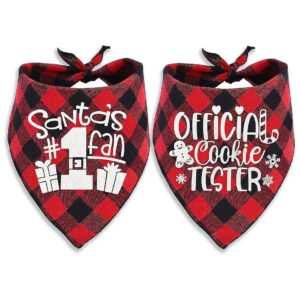 2 Pack Christmas Bandana for Small Medium Large Pets