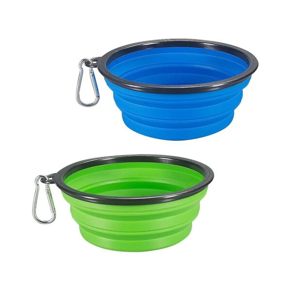 2-Pack Collapsible Dog and Cat Bowl for Food and Water Feeding on the Go