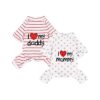 2-Pack Cotton Dog Pajamas for Small to Medium Dogs and Cats with Cute I Love Dad Prints