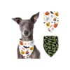 2 Pack Cotton Halloween Bandana Bibs for Small Medium Large Dogs and Cats Protection