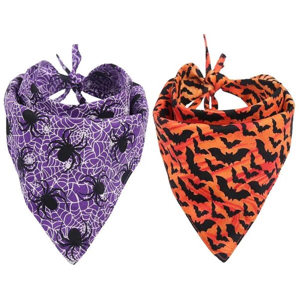 2 Pack Dog Bandana Reversible Triangle Bibs Scarf Accessories for Large Breed Dogs