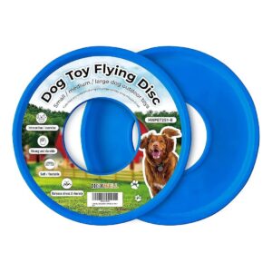 2 Pack Multi-Functional Blue Dog Toys - Flying Disc, Treat Dispenser, Floating Water Toy