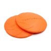 2 Pack Orange Soft Rubber Flying Disc Toy for Medium Large Dogs Chewers Pet Training Toy