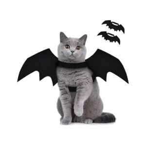 2 Pack Pet Bat Wings for Cats and Small Dogs Halloween Costume Accessory