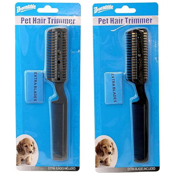 2 Pack Pet Hair Trimming Tools for Dogs and Cats with Adjustable Comb