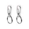 2 Pack Pet ID Tag Holder with Stainless Steel Quick Clips and O-Rings