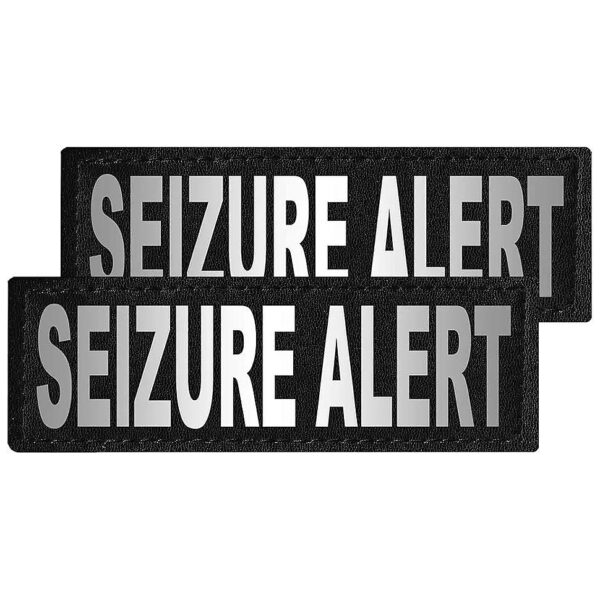 2-Pack Seizure Alert Patches with Printed Letters for Dog Vest Size B 5x4