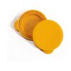 2 Pack Silicone Yellow Mango Pet Food Lids Fits 3 Can Sizes Wet Food Can Covers