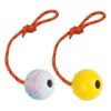 2 Pack Solid Rubber Ball with Rope for Fetch and Exercise Play for Dogs