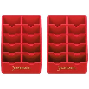 2 Pack Styrene Clipper Blade Rack Storage Tray Holds 10 Blades Red