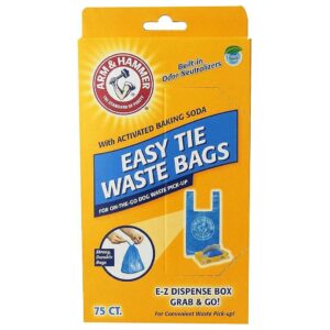 2-Pack of 75 Blue Waste Bags with Easy-Tie and Neutralizing Odors