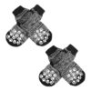 2 Pairs Dog Socks with Straps for Small Medium Large Dogs Paw Protection Grey Medium