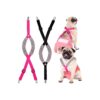 2-Piece Dog Diaper Suspenders for Small to Large Dogs Black Pink Medium