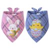 2 Piece Easter Dog Bandanas Set for Small Medium Large Dogs