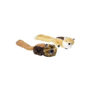 2 Piece Plush Pet Toy Collection with Squeakers for Small, Medium, and Large Breed Dogs