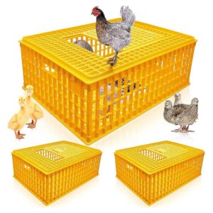 2-Piece Poultry Carrier Crate for Large and Medium Sized Poultry Transportation