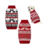 2 Pieces Christmas Dog Holiday Clothes Set with Reindeer and Snowflake Designs