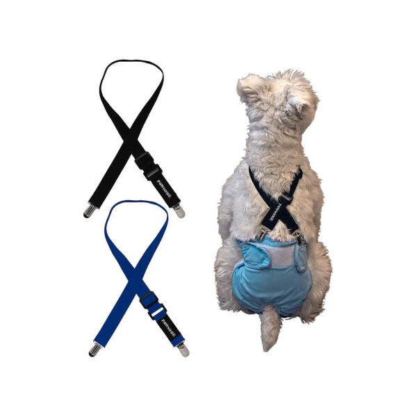 2 Pieces Dog Diaper Suspenders for Female Dogs with Easy Attachment