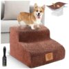 2-Tier Low-Step Pet Stairs for Small to Medium-Sized Dogs and Cats