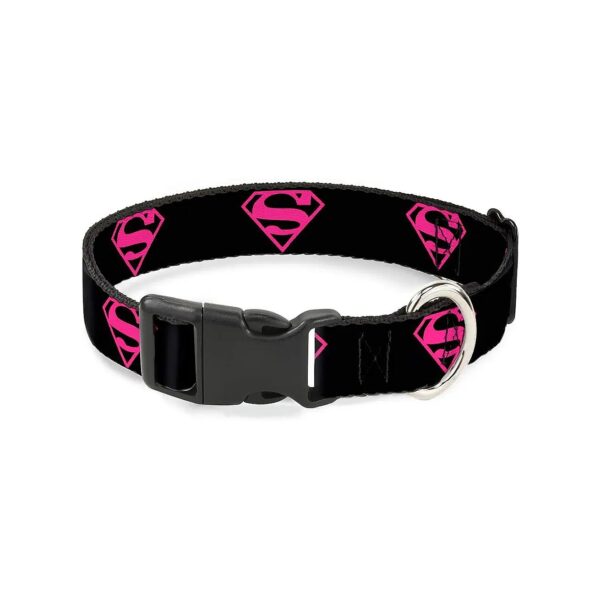 2" Wide Black and Hot Pink Colors Fits Neck Size 6-9