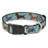 2" Wide Polyester Dog Collar for Small to Medium-sized Dogs, USA-made