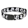 2" Wide Small to Medium Dog Collar with Mickey Mouse Expressions CLOSE-UP Pattern