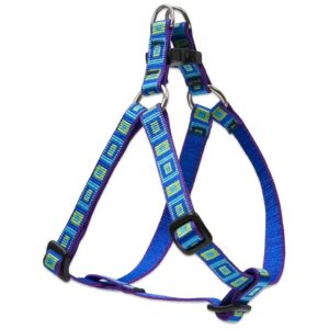 2" Wide Step In Harness for Small Dogs with Thrifty Blue/Green Sea Glass Pattern