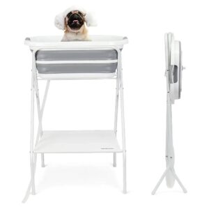 2 in 1 Dog Bathing Tub for Bathtime and Grooming with Drainage