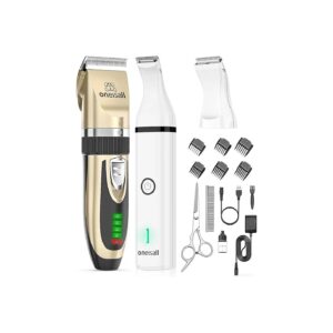 2 in 1 Dog Clippers and Paw Trimmers for Convenient Trimming of Small to Large Dogs