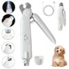 2 in 1 Dog Nail Clippers and Grinder with LED Lights for Small Medium Large Dogs