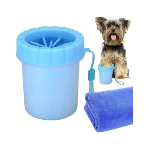 2 in 1 Paw Cleaner with Towel for Quick and Easy Paw Cleaning