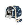 2 in 1 Washable Dog Bed and Igloo Cave for Small Dog breeds with Oxford Cloth Cover