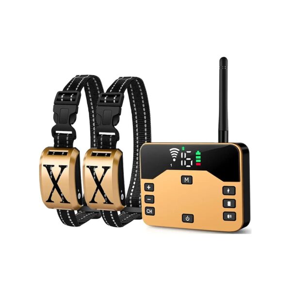 2-in-1 Wireless Dog Training Collar and Fence System with Adjustable Shock and Vibration