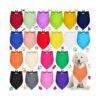 20-Pack Plain Dog Bandanas in Assorted Colors for Small Medium Large Pets