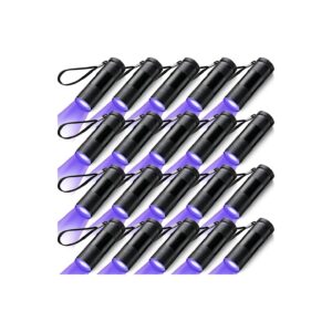 20 Pcs Portable UV Blacklights for Pet Owners, Dog, and Cat Breeders