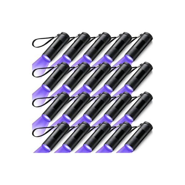 20 Pcs Portable UV Blacklights for Pet Owners, Dog, and Cat Breeders